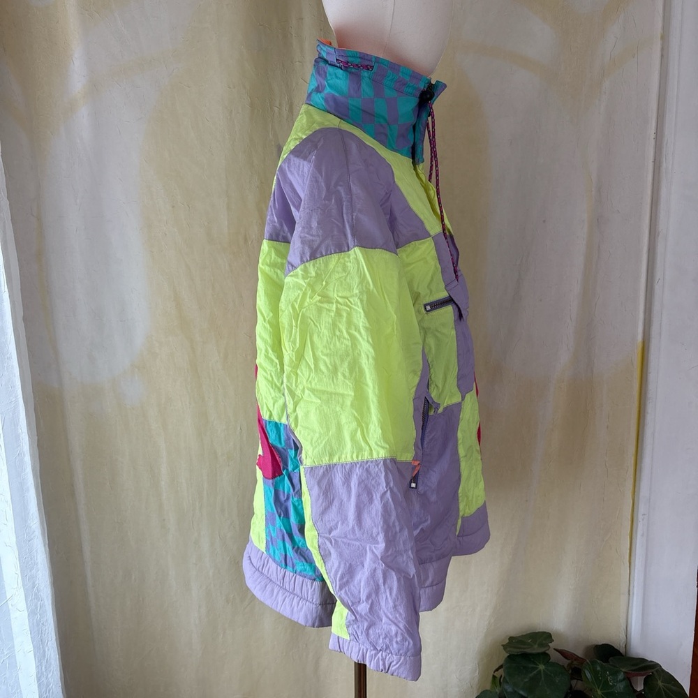 Colorful Neon Patchwork Jacket - image 4